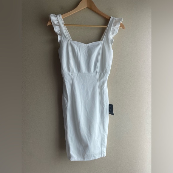 Lulus Dresses & Skirts - New Lulus Miriam White Ruffled Bodycon Dress Size XS
